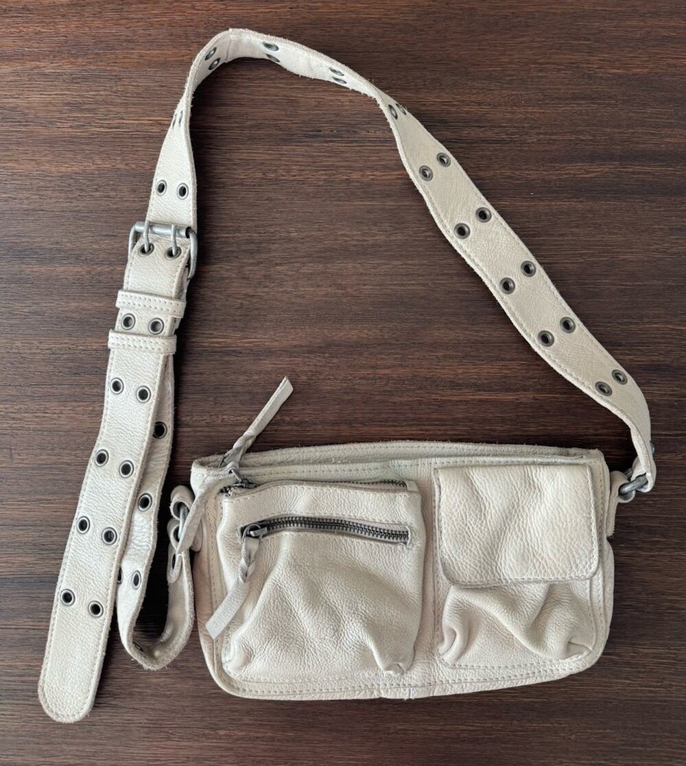 Free People Wade Leather Sling Bag Crossbody Bag